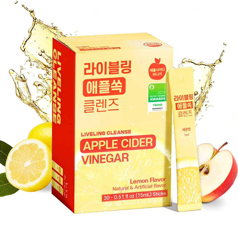 Liveling Apple Cider Vinegar Stick Lemon Pack for on-the-go flavor.