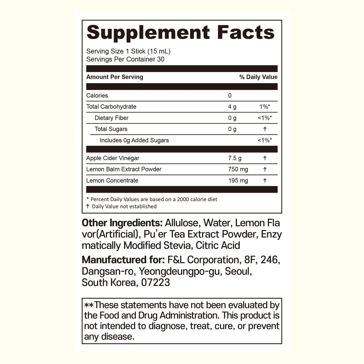 Liveling Zero Sugar Low Calorie Apple Cider Vinegar option.
