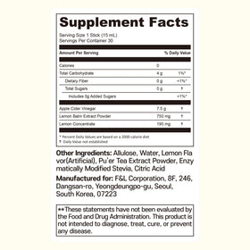 Liveling Zero Sugar Low Calorie Apple Cider Vinegar option.