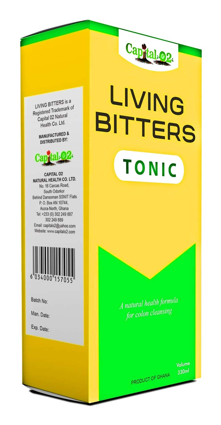 Living Bitters Tonic bottle front, highlighting natural cleanse concept for daily digestive support