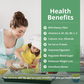 Red algae origin in LIVING JIN Agar Agar Powder supports plant-based thickeners.