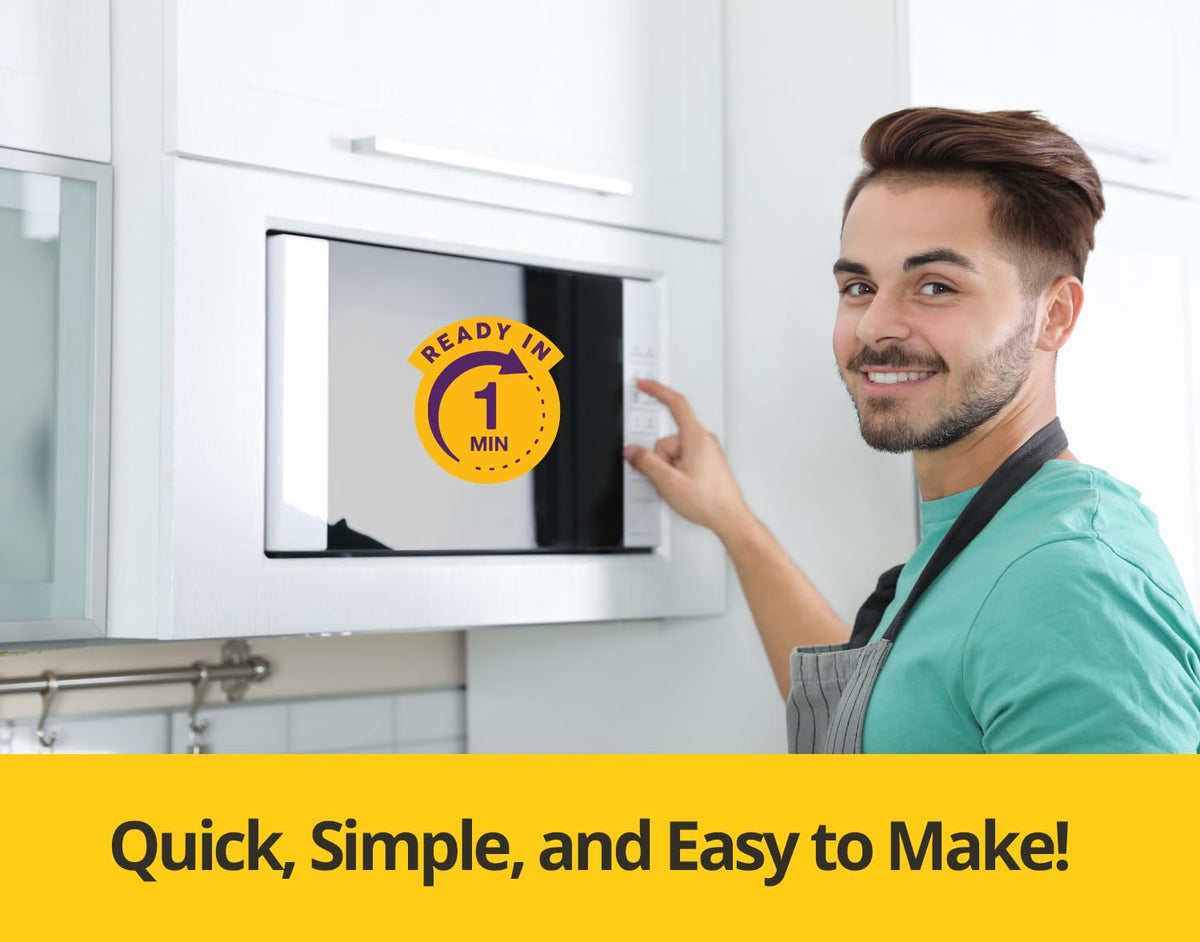 Living Jin Vegan Magic Cheese Sauce in microwave, ready in one minute