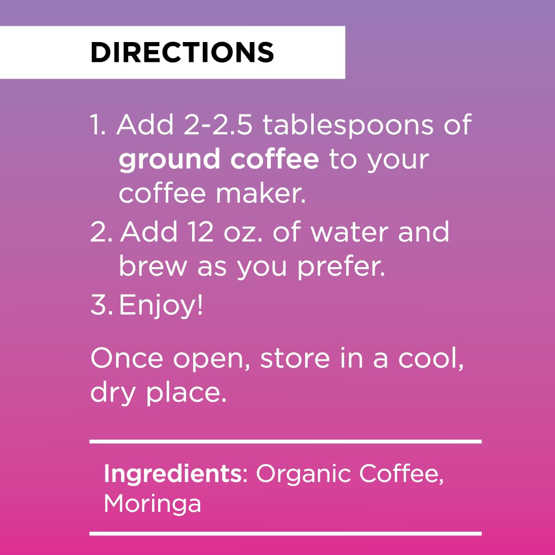 Livingood Daily coffee beans and moringa blend close-up for wellness.