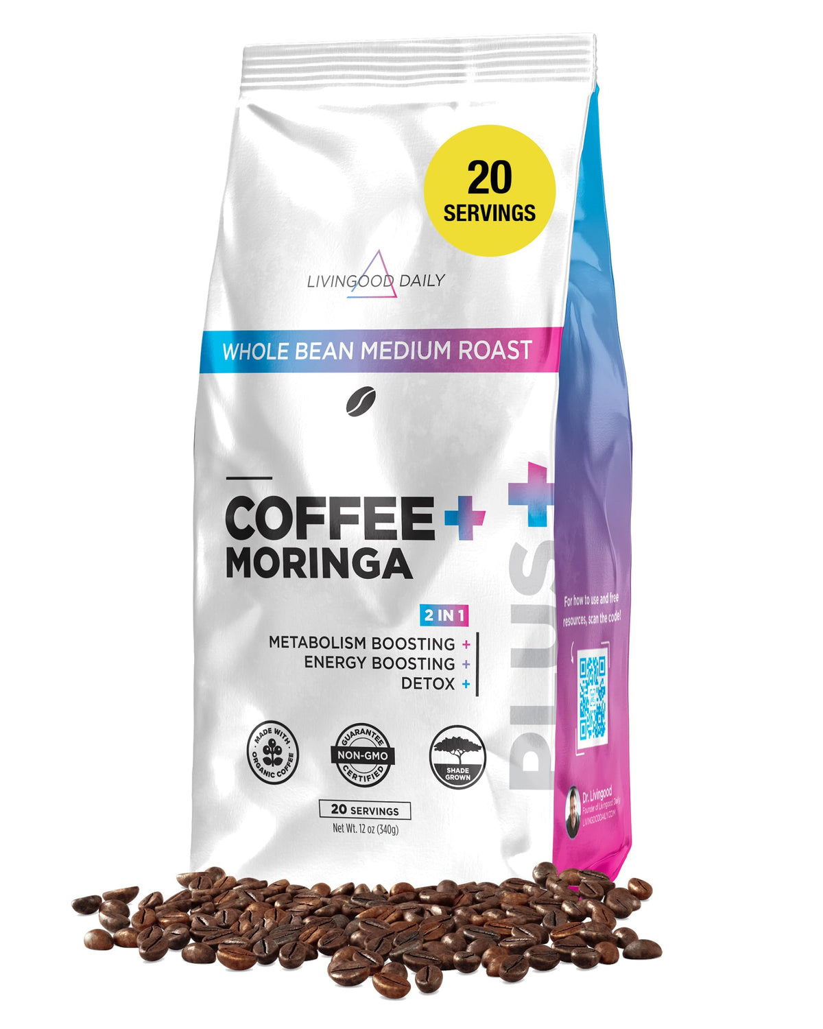 Livingood Daily coffee whole bean for a fresh morning grind and aroma.