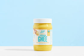 LIVLO Vegan Ghee in baking dish, perfect dairy-free butter substitute.