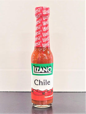 Lizano sauce texture close-up, vibrant color showing robust chili aroma