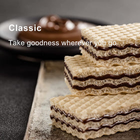Loacker Classic Chocolate Wafers are individually wrapped for freshness and portability.