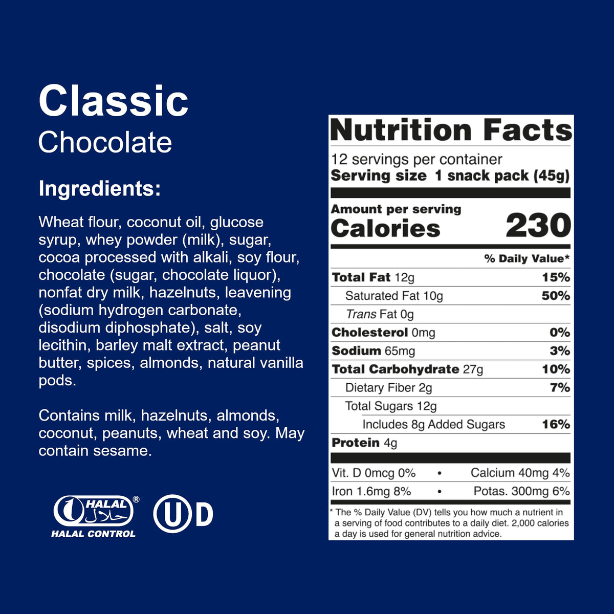 Loacker Classic Chocolate Wafers are ideal for on-the-go snacking.