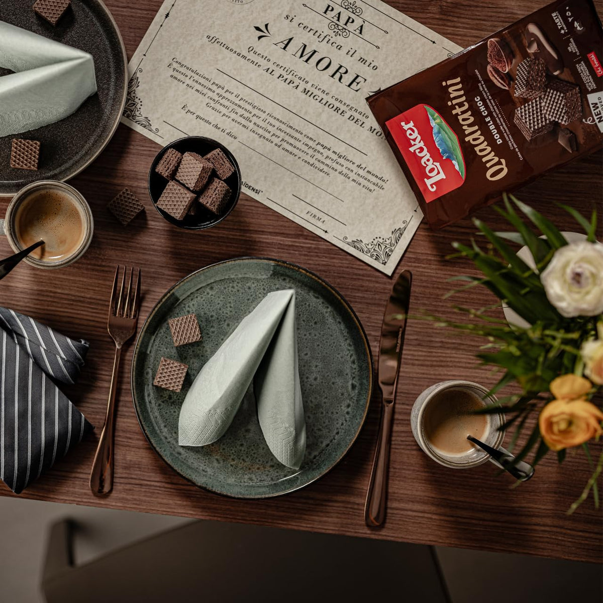 Loacker Quadratini dark chocolate wafers rich crisp bite for dessert or snack time