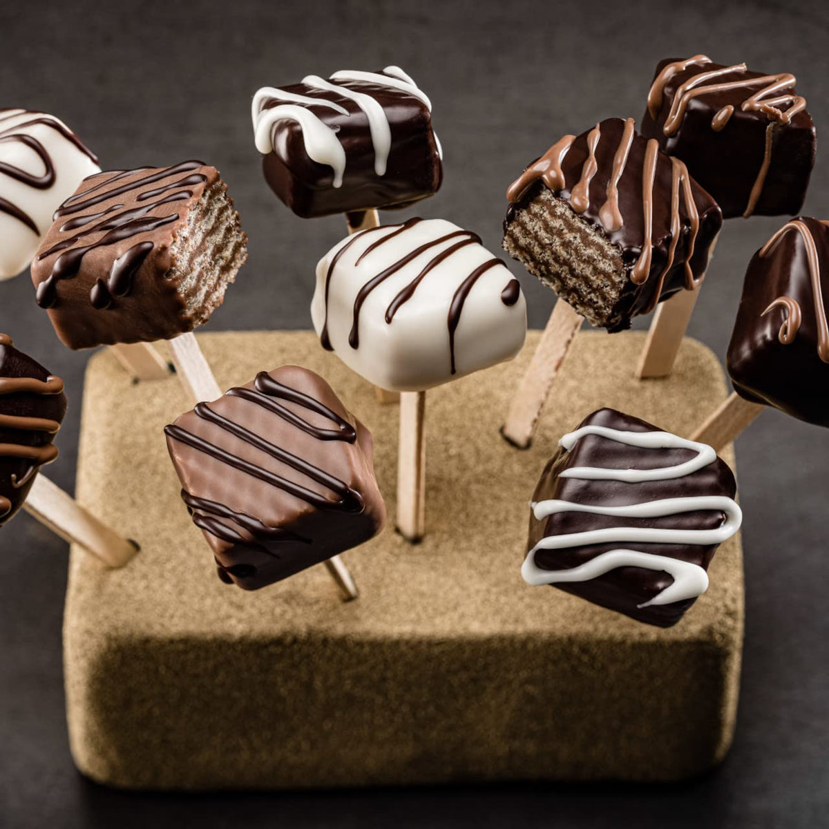 Loacker Quadratini Double Choc pairs with coffee for a quick snack