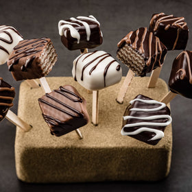 Loacker Quadratini Double Choc serving plate ready for entertaining