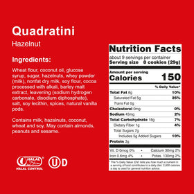 Loacker Quadratini hazelnut ingredients origin highlights sustainability and traceability.