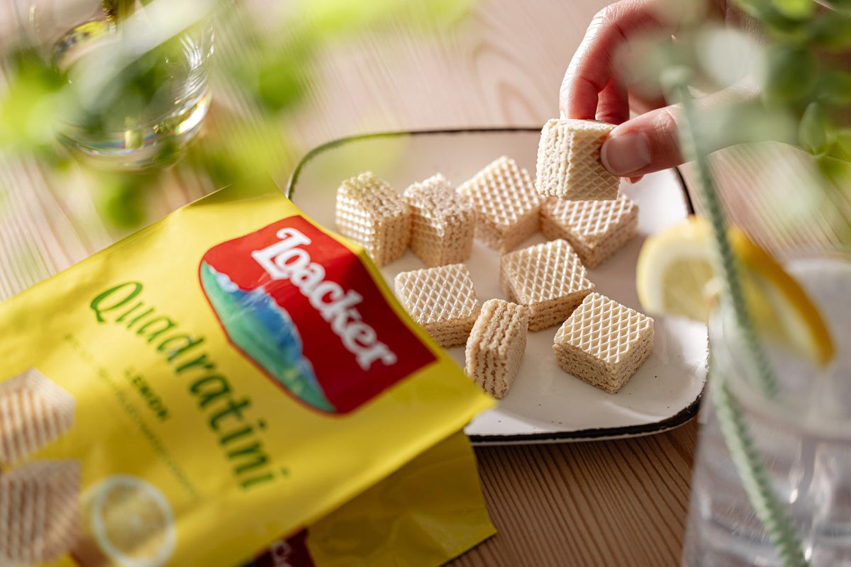 Loacker Quadratini Lemon crumbs inspire quick dessert garnish ideas.
