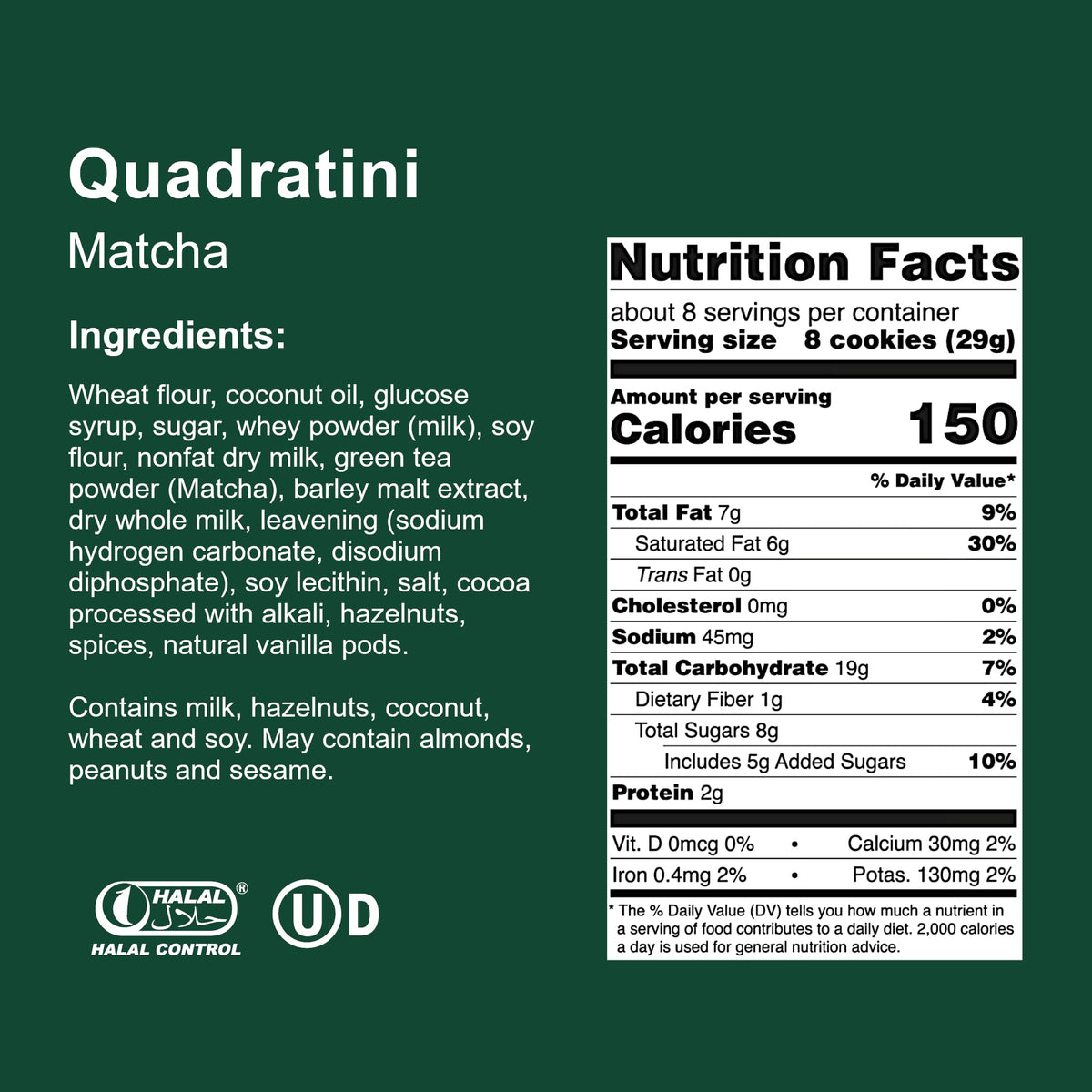 Loacker Quadratini Matcha wafers enjoyed with tea for a refined break.
