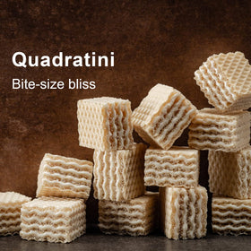 Loacker Quadratini Vanilla sealed pouch keeps wafers fresh between uses.