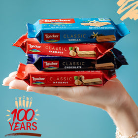Loacker wafers packaged for convenient on-the-go snacking.