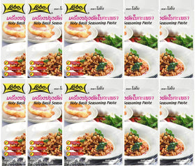 Lobo Thai Holy Basil paste jar shows vibrant aroma for quick, flavorful meals.