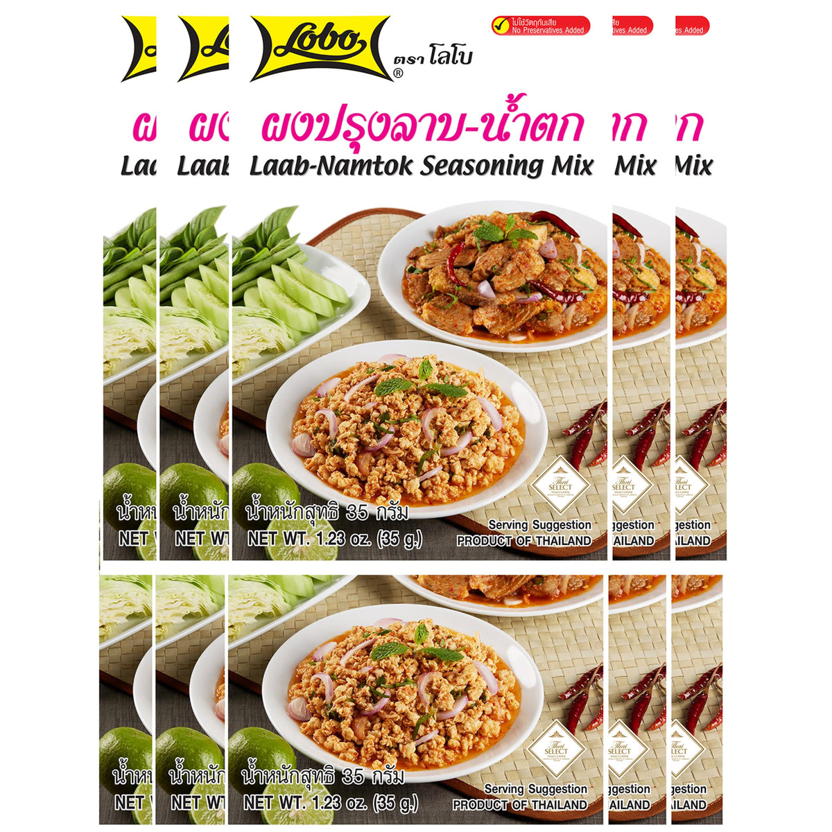 Ready-to-use LOBO Laab Namtok mix elevates Thai dishes.