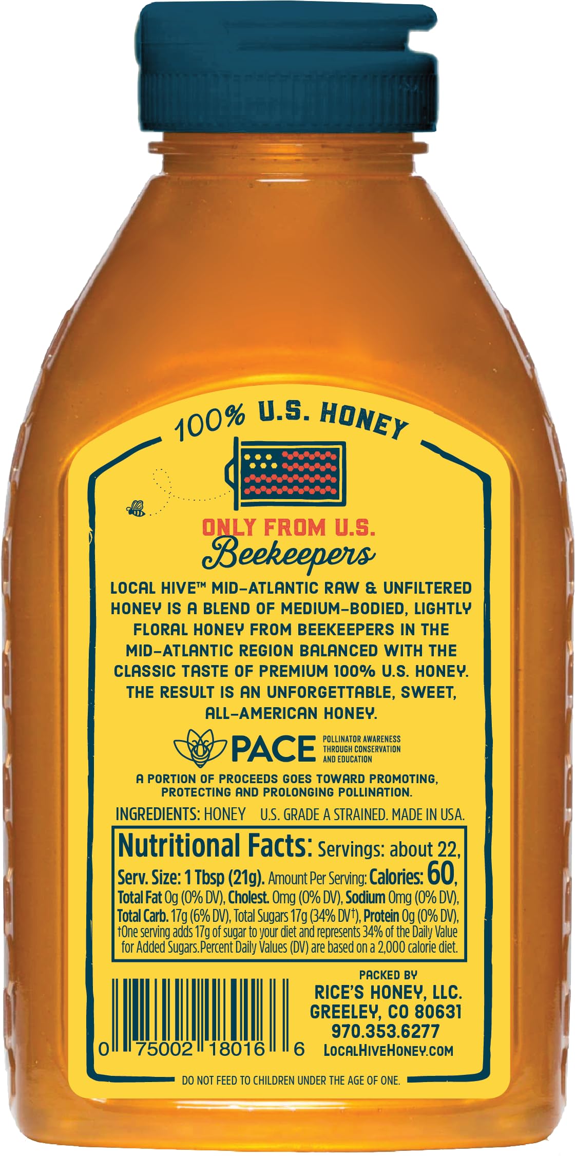 Local Hive Mid-Atlantic label close-up highlighting U.S. origin
