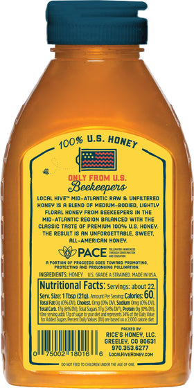 Local Hive Mid-Atlantic label close-up highlighting U.S. origin