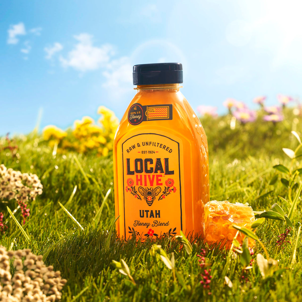Local Hive Utah honey on toast with a light floral sweetness.