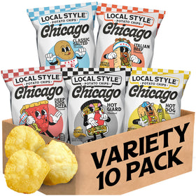 Local Style Chips Italian Beef flavor offers bold kettle-cooked taste for a Chicago snack.