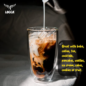 Locca Brown Sugar Syrup ingredients-closeup reveals rich color and texture.