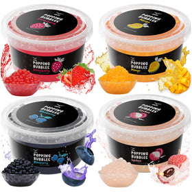 LOCCA Popping Boba Kit strawberry flavor bursting in your tea for a fruity lift.