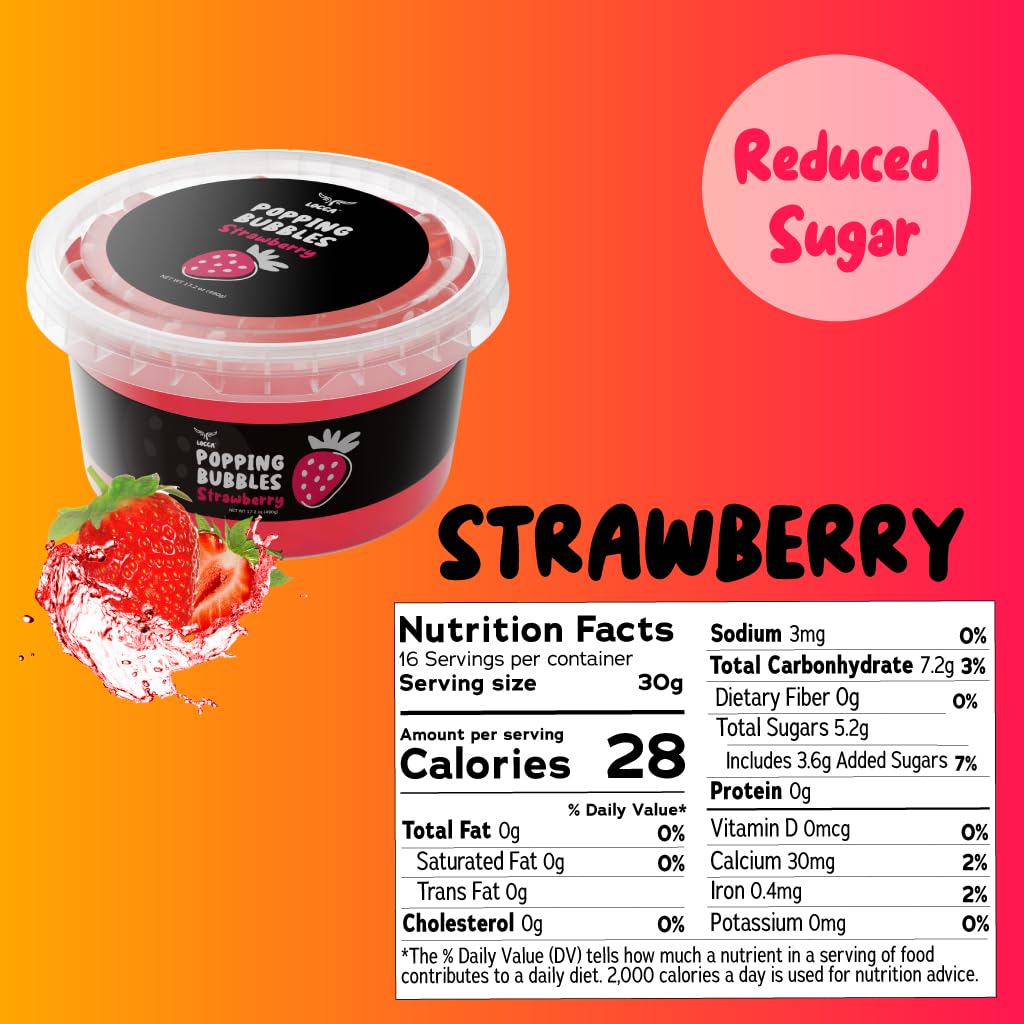 Locca Popping Boba Lychee bursting with tropical flavor for refreshing beverages.