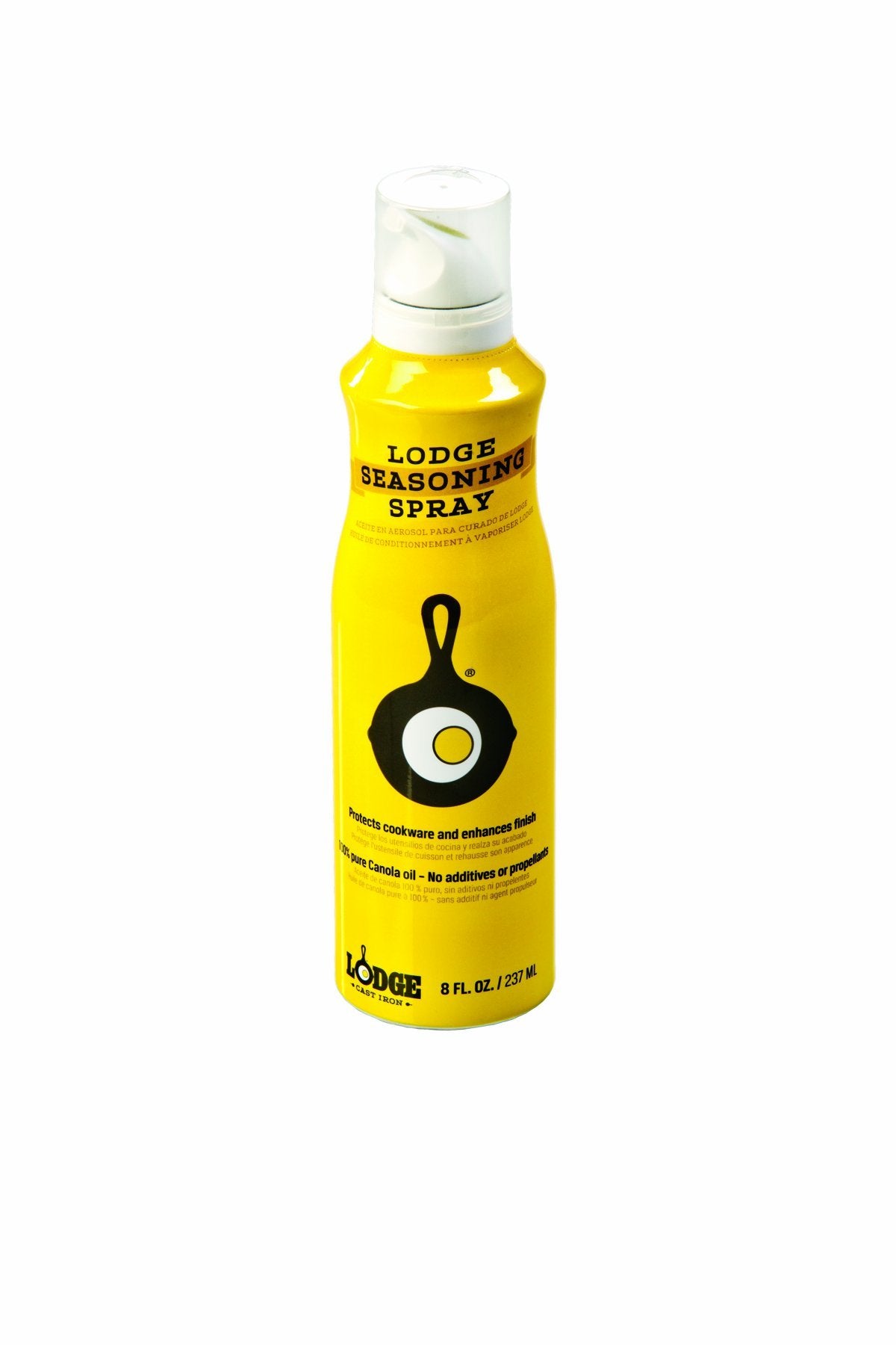 Lodge 8oz canola spray bottle for even coating on pans and grills