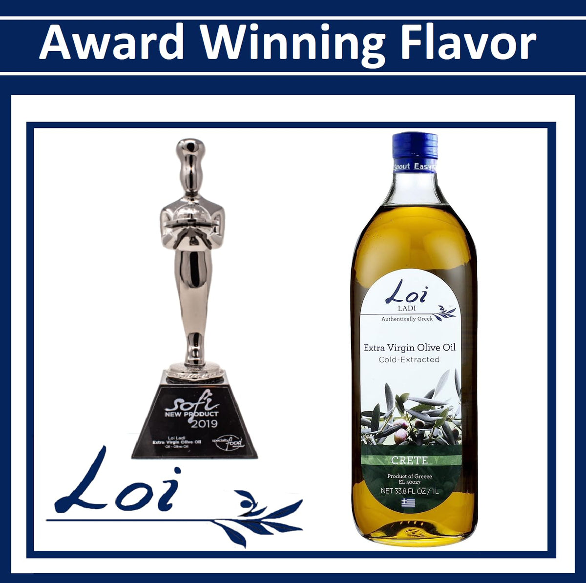 Loi Ladi bottle pour stream showing smooth drizzle for salads and pasta