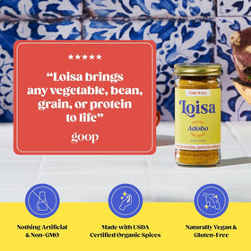 Loisa Adobo organic certifications badge signals USDA Organic quality.