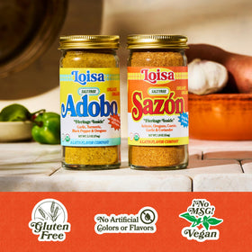 Loisa Salt-Free Adobo two-pack packaging offers ready-to-use Latin flavor.