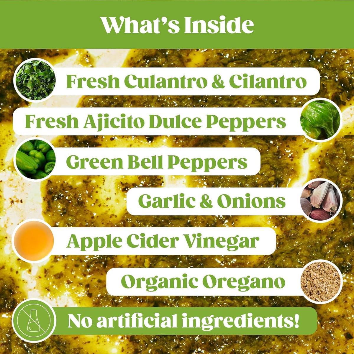 Loisa Recaito ingredients closeup highlighting fresh ajicitos and culantro