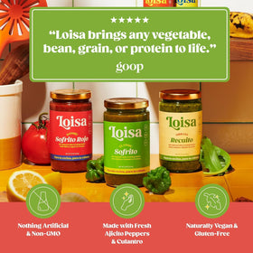 Loisa Recaito jar label on pantry shelf for easy access