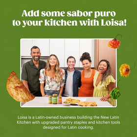 Loisa Sazón packaging closeup emphasizing organic and no additive claims