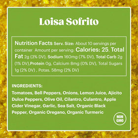 Loisa Sofrito jar closeup showcases vibrant color from real ingredients.