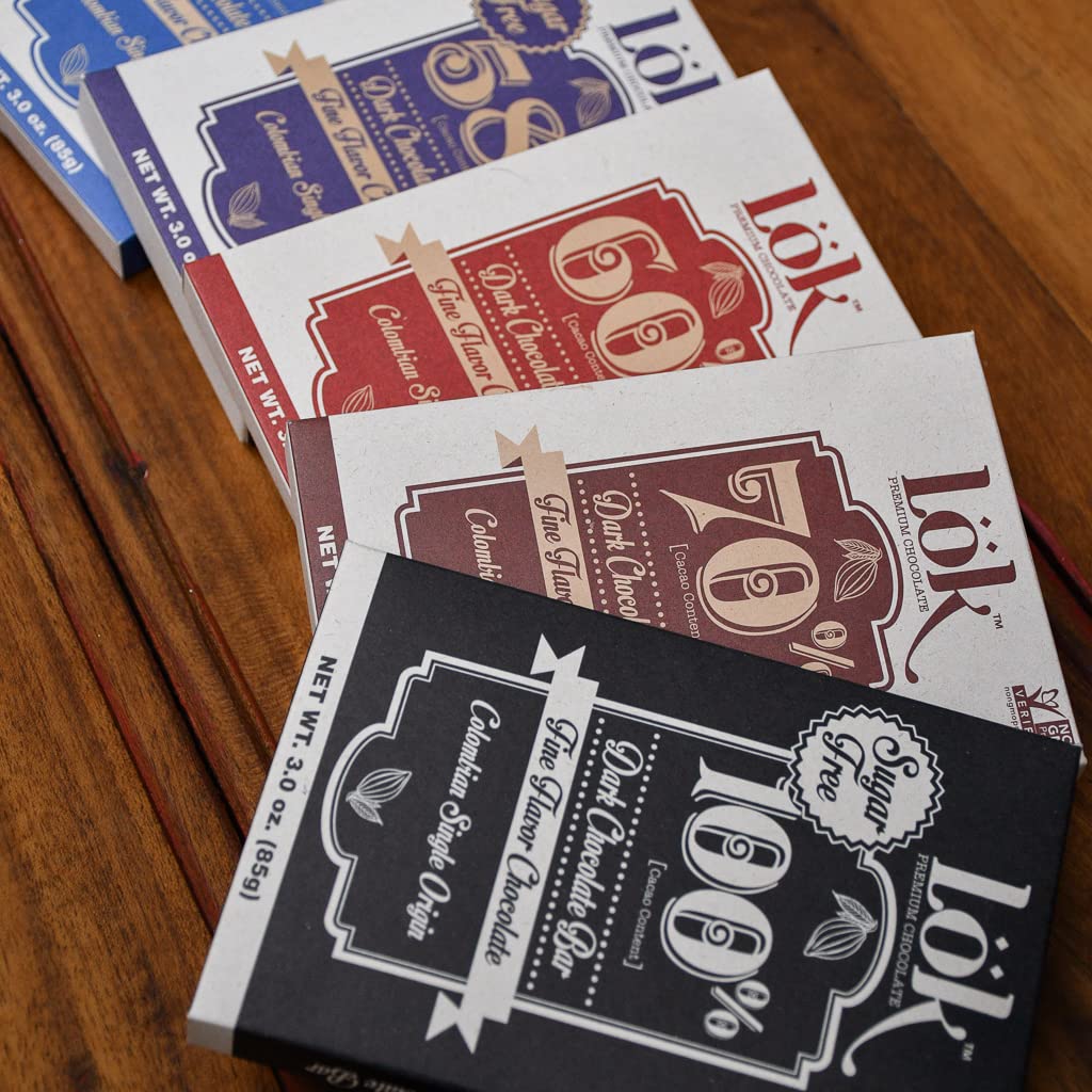 LöK chocolate paired with a coffee cup, suggesting a perfect pairing.