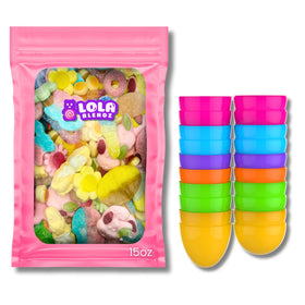 Lola Blendz Bubs Easter Egg Kit packaging highlights an all-in-one spring candy gift.