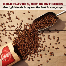 Lola Savannah Texas Pecan Ground Coffee aroma close-up, inviting scent