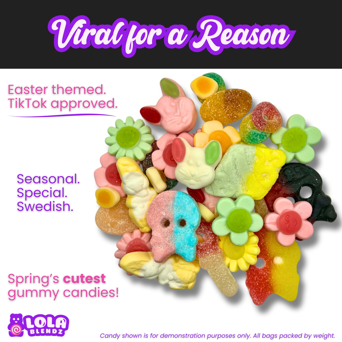 Lola Blendz foam flowers create colorful seasonal snacking moments.