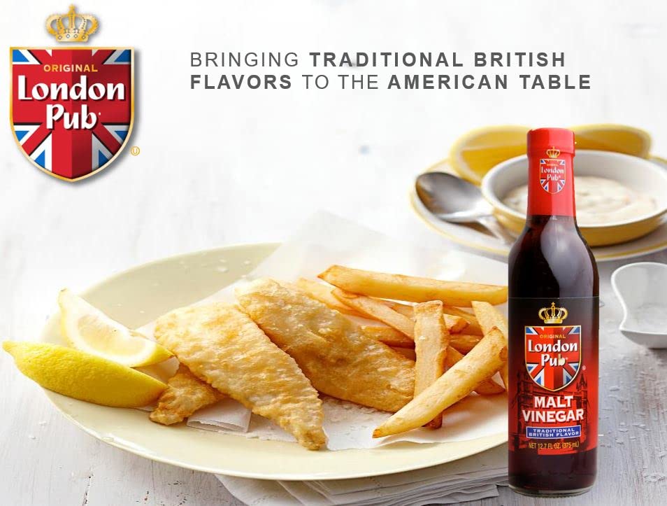 London Pub Malt Vinegar roasted potatoes dress; adds zesty balance.