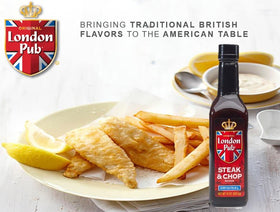 London Pub Sauce used as a marinade to boost beef flavor