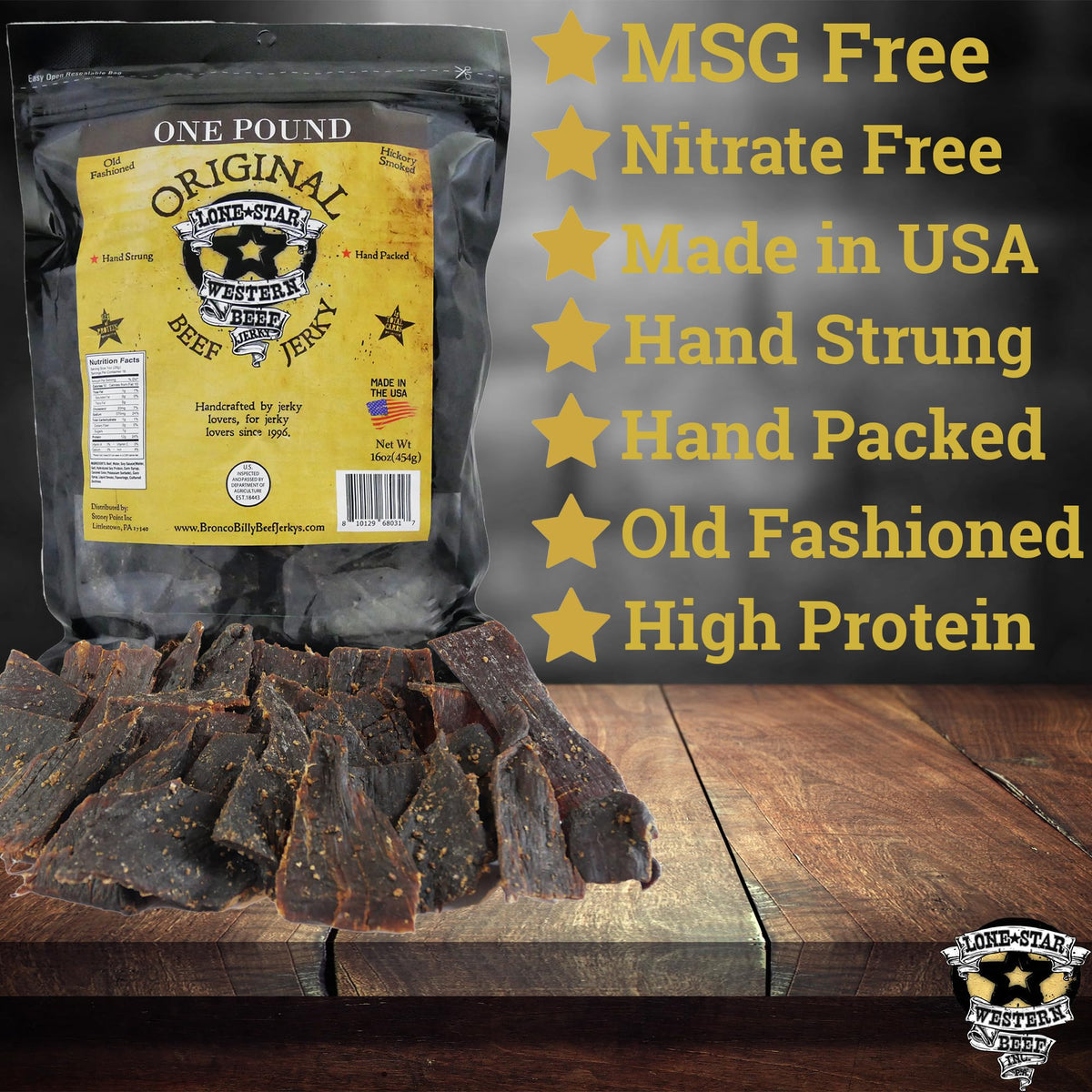 Handcrafted jerky process close-up from Lone Star brand