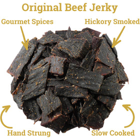 Lone Star jerky on a hiking trail for on-the-go snacking