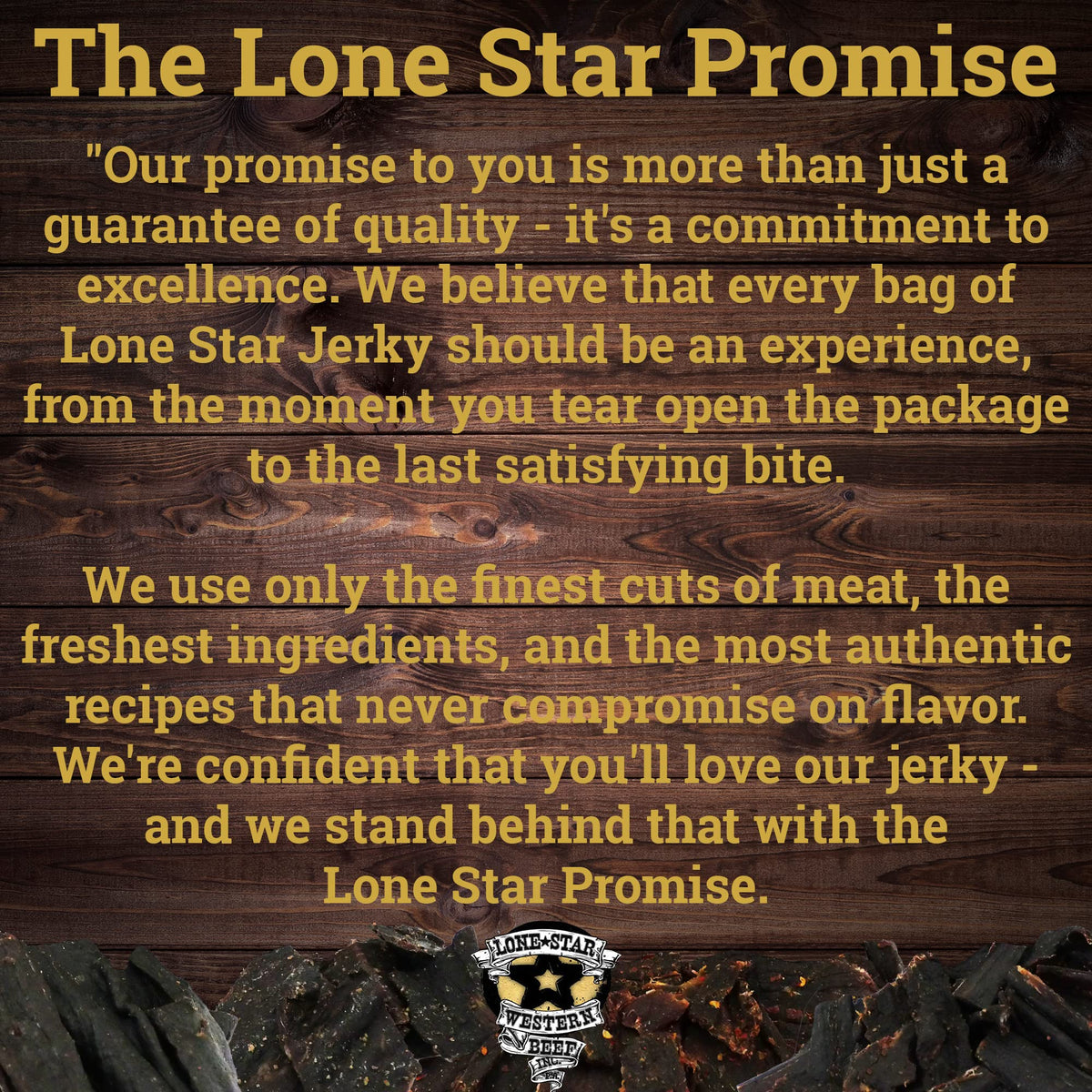 Resealable Lone Star beef jerky bag for fresh snacking on trips
