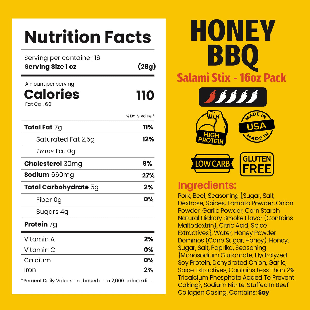 Long John Snacks salami stick close-up shows premium texture and quality.