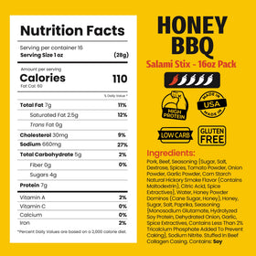 Long John Snacks salami stick close-up shows premium texture and quality.