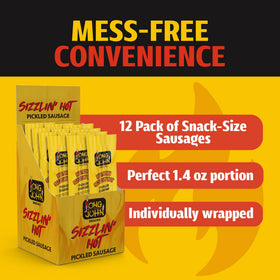 Never-frozen USA meat by Long John Snacks for authentic texture.