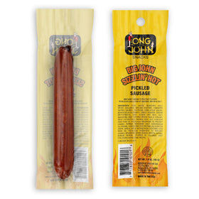Smoked gourmet meat stick by Long John Snacks ready to eat.